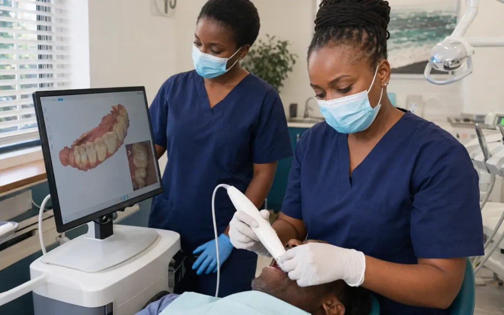 intraoral scanner ROI clinical workflow in an African dental clinic