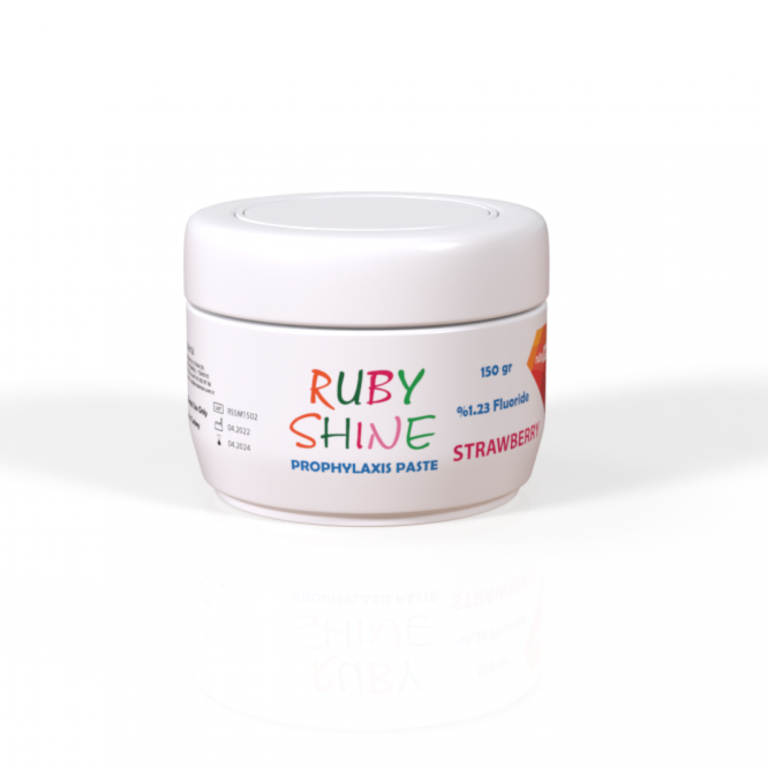 RubyShine prophylaxis paste bottles