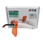 RTA Mini S — curing light displayed in front of RTA Mini S packaging