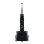 Woodpecker Ai-Motor — black cordless handpiece upright on its charging base
