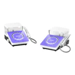 DTE D600 LED — two illustrated angles of the scaler and reservoir