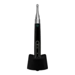 Woodpecker Endo Pace — black handpiece presentation with its charging base