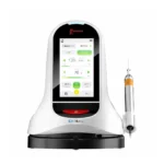 Woodpecker LX16 Plus — front view of the laser touchscreen, handpiece and base