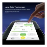 Woodpecker LX16 Plus — large touchscreen operated by a hand