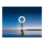 Woodpecker O-Star — curing light on its base in a blue manufacturer scene